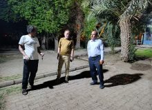 گزارش بازدید شهردار و مسئولین خدمات شهری از پارک‌های سطح شهر بستان
