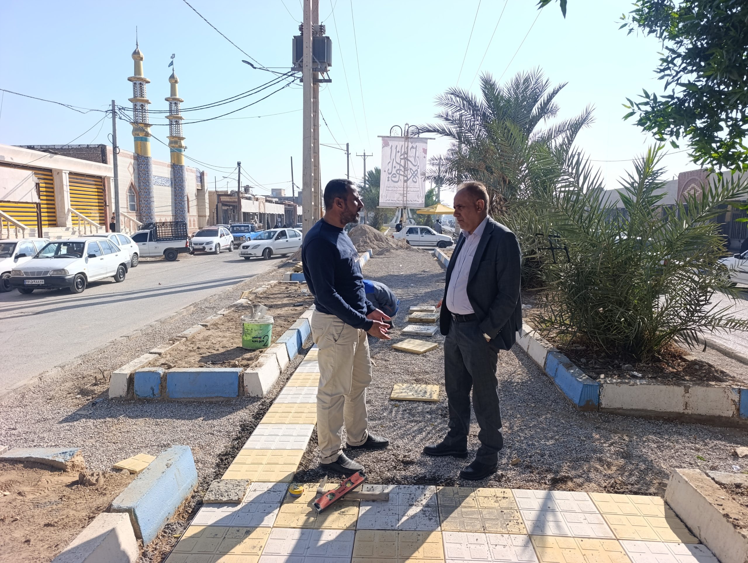 مهندس علی طرفی شهرداربستان ازنوسازی سنگ‌فرش میدان بازارخبرداد