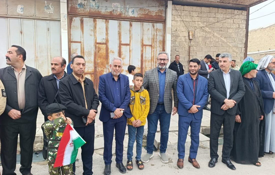 حضور شهردار بستان و اعضای شورای اسلامی شهر طریق‌الحسین(ع) در راهپیمایی ۲۲ بهمن