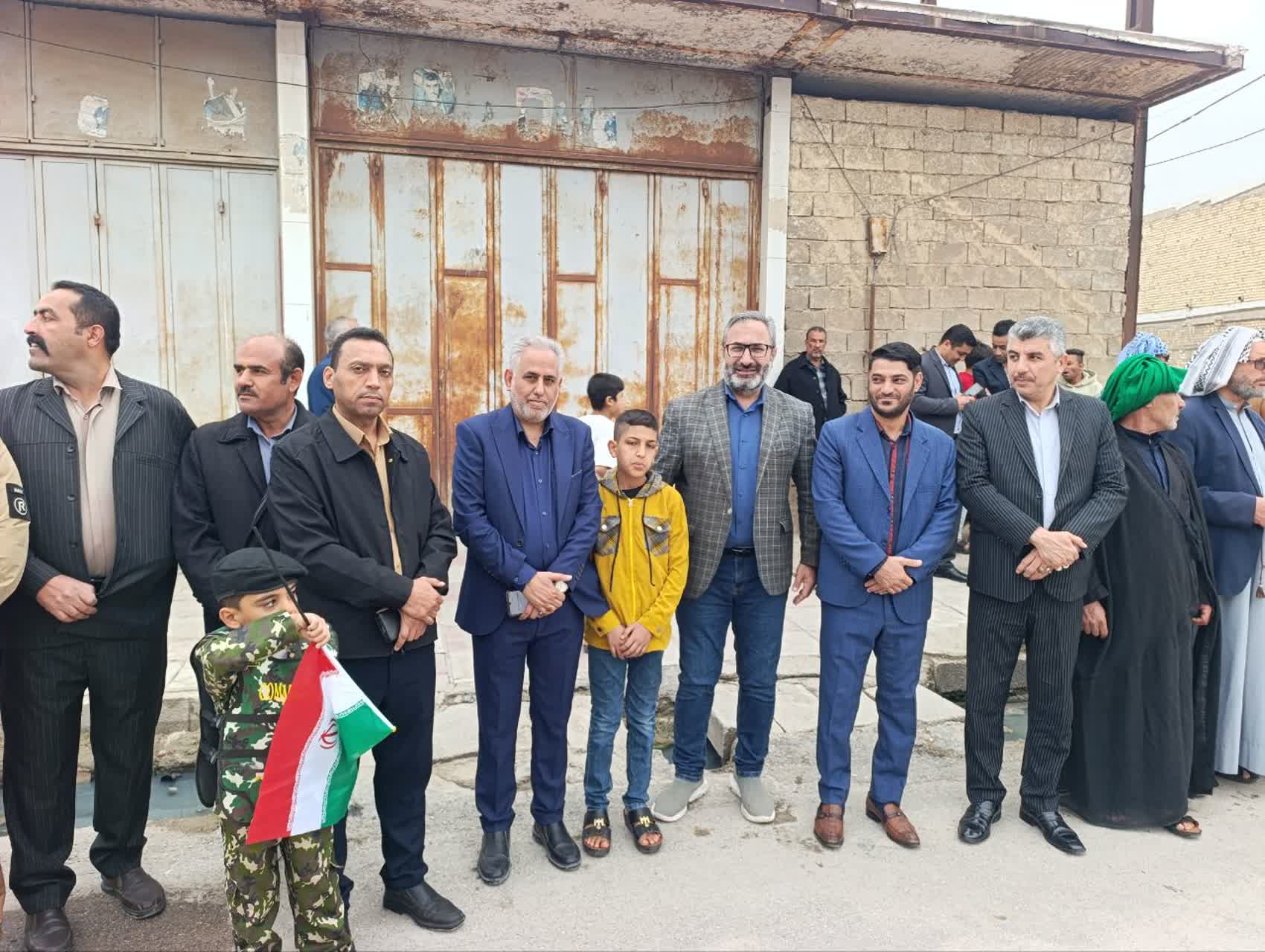 حضور شهردار بستان و اعضای شورای اسلامی شهر طریقالحسین(ع) در راهپیمایی ۲۲ بهمن