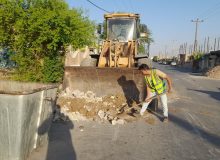 جمع آوری نخاله های ساختمانی توسط شهرداری بستان
